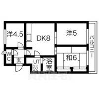 マンション緑黒石B棟の間取り