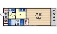 大阪府寝屋川市香里西之町の賃貸マンションの間取り