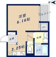 大阪府東大阪市若江本町1丁目の賃貸アパートの間取り