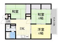 大阪府高石市綾園2丁目の賃貸マンションの間取り