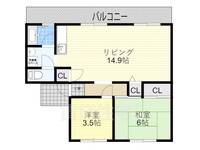 金ヶ森ハイツの間取り