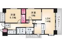 ソレイユ東難波の間取り