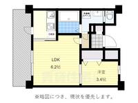 福岡県福岡市博多区豊1丁目の賃貸マンションの間取り