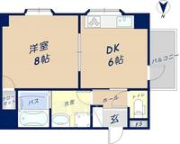 大阪府東大阪市鷹殿町の賃貸マンションの間取り