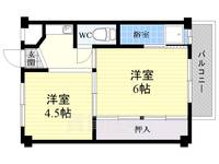 ビレッジハウス法善寺3-206の間取り