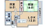 アミューズ甲東園の間取り