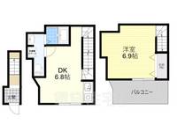 大阪府摂津市正雀4丁目の賃貸アパートの間取り