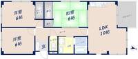 大阪府東大阪市東石切町4丁目の賃貸マンションの間取り