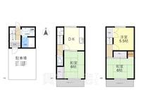 大阪府東大阪市瓢箪山町(一戸建)の賃貸物件の間取り