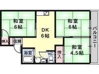 KMハイツA105の間取り