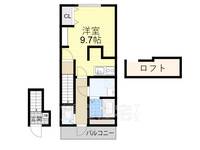 大阪府八尾市小畑町2丁目の賃貸アパートの間取り