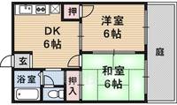 大阪府茨木市沢良宜浜1丁目の賃貸アパートの間取り