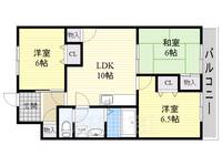 大阪府茨木市蔵垣内2丁目の賃貸マンションの間取り