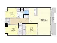 大阪府豊中市待兼山町の賃貸マンションの間取り