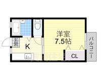 大阪府豊中市本町9丁目の賃貸アパートの間取り