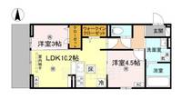 滋賀県大津市瀬田2丁目の賃貸アパートの間取り