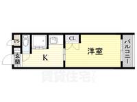 大阪府茨木市東奈良3丁目の賃貸マンションの間取り