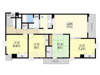 シティーコート富雄の間取り