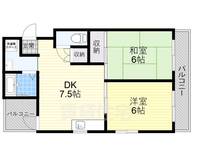 大阪府摂津市千里丘東4丁目の賃貸マンションの間取り