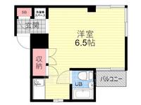 京都府京都市上京区河原町通丸太町上る桝屋町の賃貸マンションの間取り