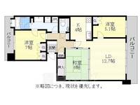 愛知県名古屋市瑞穂区彌富町字紅葉園の賃貸マンションの間取り