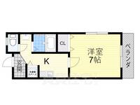 大阪府茨木市総持寺駅前町の賃貸マンションの間取り