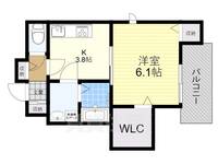 大阪府豊中市上野東1丁目の賃貸アパートの間取り