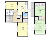 大阪府羽曳野市南恵我之荘6丁目(一戸建)の賃貸物件の間取り