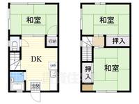 大阪府大阪市住吉区遠里小野5丁目(一戸建)の賃貸物件の間取り