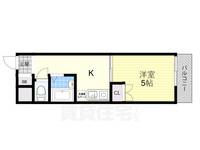 大阪府吹田市千里山西3丁目の賃貸アパートの間取り