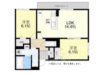 大阪府高槻市下田部町1丁目の賃貸アパートの間取り