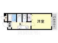 大阪府茨木市奈良町の賃貸マンションの間取り