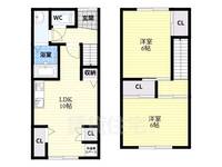 大阪府藤井寺市御舟町(一戸建)の賃貸物件の間取り
