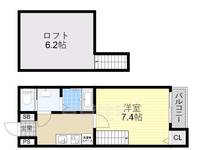 大阪府茨木市島4丁目の賃貸アパートの間取り