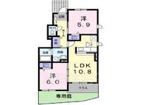 大阪府堺市南区檜尾の賃貸アパートの間取り