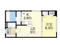 大阪府茨木市西河原1丁目の賃貸アパートの間取り