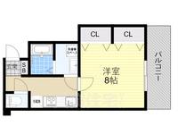 大阪府茨木市水尾1丁目の賃貸アパートの間取り