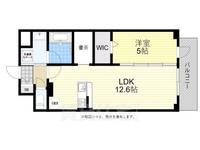 大阪府高槻市大手町の賃貸マンションの間取り