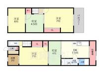 京都府京都市南区西九条豊田町(一戸建)の賃貸物件の間取り