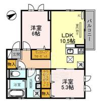 奈良県奈良市富雄北2丁目の賃貸アパートの間取り