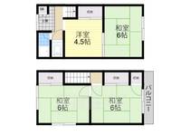 大阪府摂津市正雀2丁目(一戸建)の賃貸物件の間取り