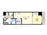 大阪府吹田市片山町1丁目の賃貸マンションの間取り