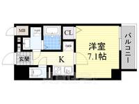 大阪府高槻市芥川町2丁目の賃貸マンションの間取り