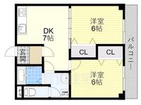 シャンポール松原の間取り