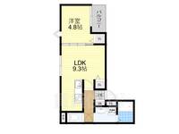 大阪府茨木市春日1丁目の賃貸アパートの間取り