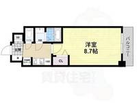 大阪府吹田市岸部中1丁目の賃貸マンションの間取り