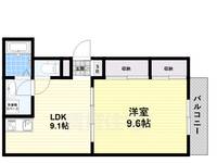 大阪府大阪市都島区東野田町4丁目の賃貸アパートの間取り