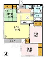 大阪府豊中市上新田3丁目の賃貸アパートの間取り