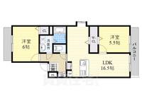 大阪府堺市中区深井沢町の賃貸マンションの間取り