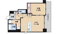 大阪府大阪市住吉区長居東4丁目の賃貸マンションの間取り